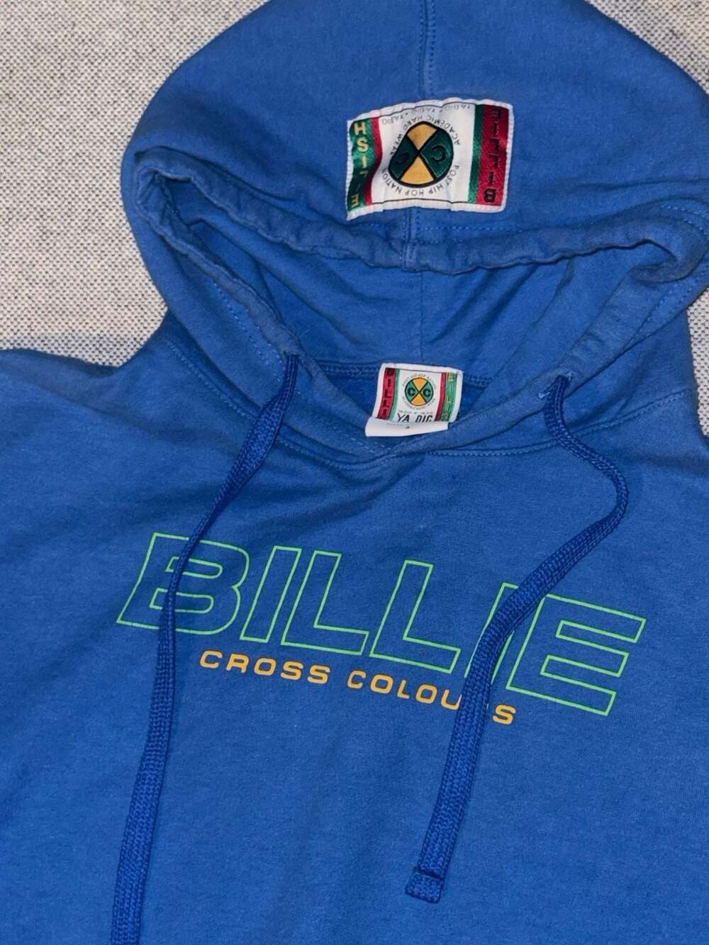 Billie Eilish x Cross Colours 'Ya Dig' Blue Flame Hoodie